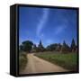 Bagan by Moon Light-Jon Hicks-Framed Stretched Canvas