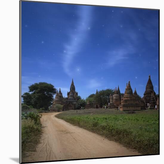 Bagan by Moon Light-Jon Hicks-Mounted Photographic Print