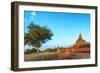 Bagan, Myanmar. Ancient Temple Outdoor Landscape of Burma.-SergWSQ-Framed Photographic Print