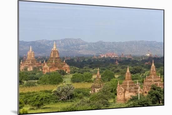 Bagan Pagodas. View from Thitsawady Pagoda. Bagan. Myanmar-Tom Norring-Mounted Photographic Print