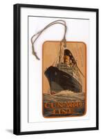 Baggage Label for the Cunard Line-null-Framed Art Print