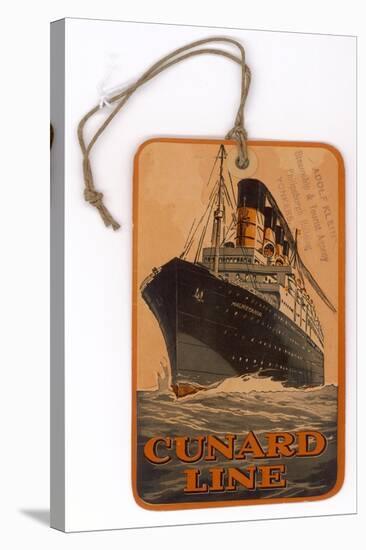 Baggage Label for the Cunard Line-null-Stretched Canvas