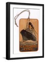 Baggage Label for the Cunard Line-null-Framed Art Print