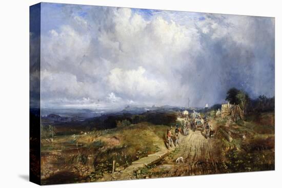 Baggage Wagons Approaching Carlisle, 1849-Samuel Bough-Stretched Canvas