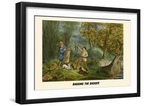 Bagging the Badger-Henry Thomas Alken-Framed Art Print