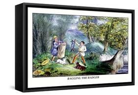 Bagging the Badger-Henry Thomas Alken-Framed Stretched Canvas