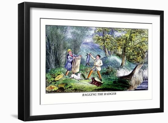 Bagging the Badger-Henry Thomas Alken-Framed Art Print