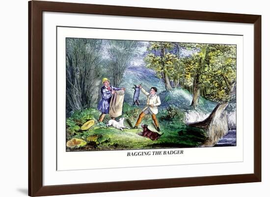 Bagging the Badger-Henry Thomas Alken-Framed Art Print