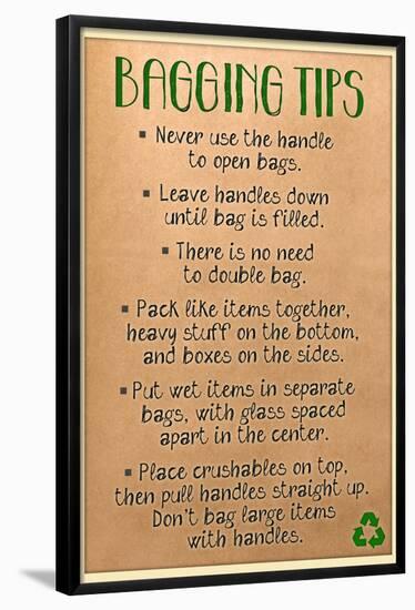 Bagging Tips Sign-null-Framed Poster