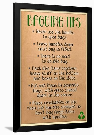 Bagging Tips Sign-null-Framed Poster
