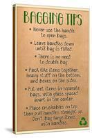 Bagging Tips Sign-null-Stretched Canvas