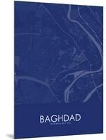 Baghdad, Iraq Blue Map-null-Mounted Poster