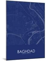 Baghdad, Iraq Blue Map-null-Mounted Poster