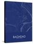 Baghdad, Iraq Blue Map-null-Stretched Canvas