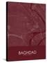 Baghdad, Iraq Red Map-null-Stretched Canvas