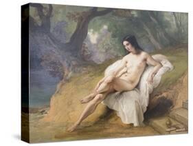 Bagnante, 1844, Francesco Hayez (painting)-Francesco Hayez-Stretched Canvas