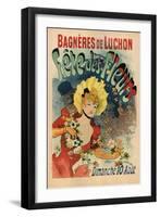 Bagneres-De-Luchon in the Flower Festival-Jules Chéret-Framed Art Print