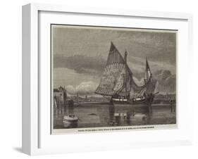 Bagozzo, Off the Arsenal, Venice, Murano in the Distance-Edward William Cooke-Framed Giclee Print