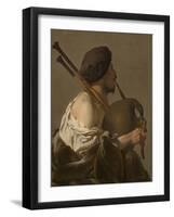 Bagpipe Player, 1624-Hendrick Ter Brugghen-Framed Giclee Print