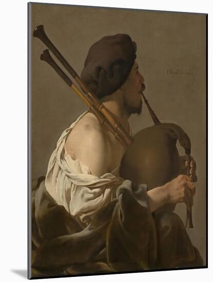 Bagpipe Player, 1624-Hendrick Ter Brugghen-Mounted Giclee Print