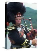 Bagpipe Player, Scotland-Peter Adams-Stretched Canvas
