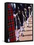 Bagpipe Players with Traditional Scottish Uniform, Glasgow, Scotland, United Kingdom, Europe-Yadid Levy-Framed Stretched Canvas