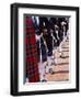 Bagpipe Players with Traditional Scottish Uniform, Glasgow, Scotland, United Kingdom, Europe-Yadid Levy-Framed Photographic Print