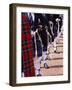 Bagpipe Players with Traditional Scottish Uniform, Glasgow, Scotland, United Kingdom, Europe-Yadid Levy-Framed Photographic Print