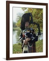 Bagpiper, Scotland, United Kingdom, Europe-Nigel Francis-Framed Photographic Print