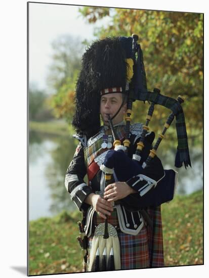 Bagpiper, Scotland, United Kingdom, Europe-Nigel Francis-Mounted Photographic Print