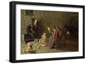 Bagpipers of Brianza, C. 1883-1885-Giovanni Segantini-Framed Giclee Print