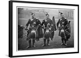 Bagpipers of the 1st Scots Guards-null-Framed Photographic Print