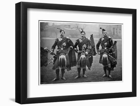 Bagpipers of the 1st Scots Guards-null-Framed Photographic Print