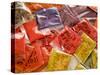 Bags of Powdered Dyes at the Mercado Hidalgo, Guanajuato, Mexico-Julie Eggers-Stretched Canvas