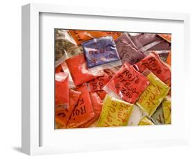 Bags of Powdered Dyes at the Mercado Hidalgo, Guanajuato, Mexico-Julie Eggers-Framed Photographic Print