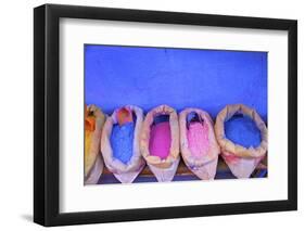 Bags of Powdered Pigment to Make Paint, Chefchaouen, Morocco, North Africa-Neil Farrin-Framed Photographic Print