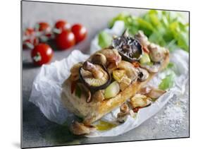 Baguette with Mushrooms and Onions-null-Mounted Photographic Print