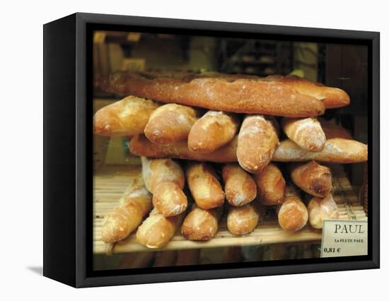 Baguettes in the Window of the Paul Bread Shop, Lille, Flanders, Nord, France-David Hughes-Framed Stretched Canvas