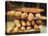 Baguettes in the Window of the Paul Bread Shop, Lille, Flanders, Nord, France-David Hughes-Stretched Canvas