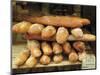 Baguettes in the Window of the Paul Bread Shop, Lille, Flanders, Nord, France-David Hughes-Mounted Photographic Print