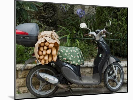 Baguettes on Back on Scooter, Monaco-Ethel Davies-Mounted Photographic Print