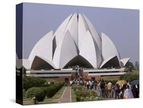 Baha'I House of Worship, Lotus Temple, Delhi, India, Asia-null-Stretched Canvas