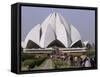 Baha'I House of Worship, Lotus Temple, Delhi, India, Asia-null-Framed Stretched Canvas