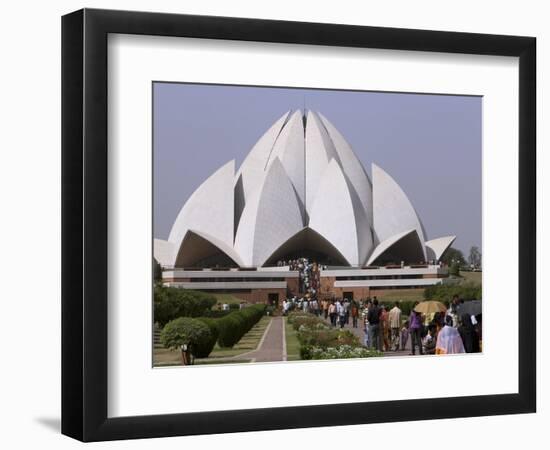 Baha'I House of Worship, Lotus Temple, Delhi, India, Asia-null-Framed Photographic Print