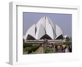 Baha'I House of Worship, Lotus Temple, Delhi, India, Asia-null-Framed Photographic Print