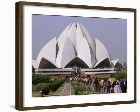 Baha'I House of Worship, Lotus Temple, Delhi, India, Asia-null-Framed Photographic Print