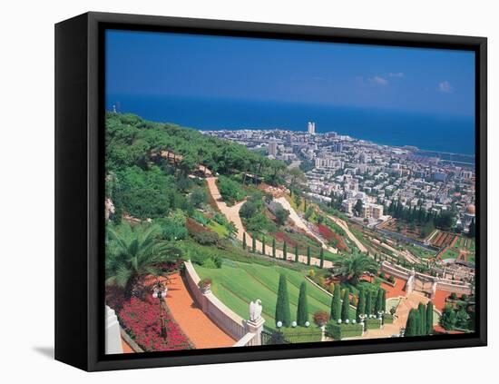 Baha'i Shrine and Garden, Israel-Barry Winiker-Framed Stretched Canvas