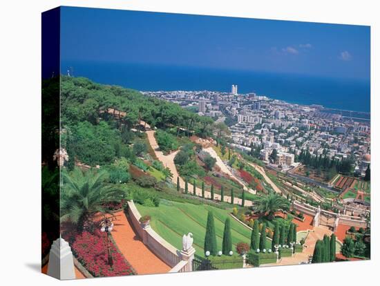 Baha'i Shrine and Garden, Israel-Barry Winiker-Stretched Canvas