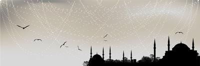 Istanbul Silhouette-bahadirozbey-Framed Premium Giclee Print