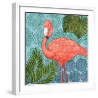 Bahama Flamingo II-Paul Brent-Framed Art Print